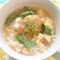 ｂｕｂｕ30's cooksnap of when they made 栄養満点！ささみと大葉と梅の雑炊.