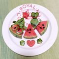ＴＯＭＯ ＹＵ's cooksnap of when they made 終わりゆく夏・・・メガネのスイカ君.