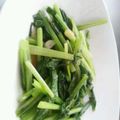 めい太＆ぽこ太's cooksnap of when they made ✿小松菜のピリ辛ガーリック炒め✿.