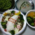田楽味噌's cooksnap of when they made 七夕の日のお弁当に☆織姫＆彦星.