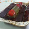 偉沙流's cooksnap of when they made 日本茶とさくらんぼのゼリー.