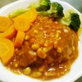 千の字's cooksnap of when they made 失敗なし♪やわらかトマト煮込みハンバーグ.