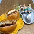 まこさんど's cooksnap of when they made ミートコロッケのロールパンサンド.