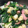 tcherry's cooksnap of when they made じゃがいもとほうれん草のガーリックソテー.