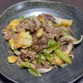 Nilmini's cooksnap of when they made 新じゃがいもとスナップエンドウの牛肉炒め.