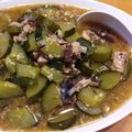 クック5XUS8S☆'s cooksnap of when they made さば水煮缶と育ちすぎきゅうりのあんかけ.
