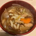 Blue's cooksnap of when they made 残りカレーリメイクカレーうどん.