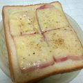miimiiko's cooksnap of when they made バランス朝食☆ベーコンチーズトースト.