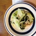 ハナハウス's cooksnap of when they made モヤシわかめキャベツ鰹節からし和え.