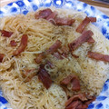 HANDGUNS's cooksnap of when they made ベーコンと黒胡椒のそうめん。.