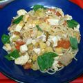 ぴっくうまん's cooksnap of when they made マクロビ簡単ランチ☆野菜豆腐トマトパスタ.
