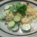 misato　mmm☆'s cooksnap of when they made ズッキーニ･シメジ･海老のクリームパスタ.