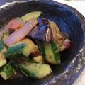 kookuro's cooksnap of when they made ナスとキュウリのピリ辛炒め.