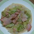 まゆmom's cooksnap of when they made ハムとレタスの　オイスターマヨ炒め.