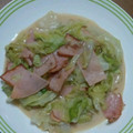 まゆmom's cooksnap of when they made ハムとレタスの　オイスターマヨ炒め.
