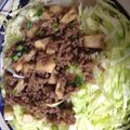n25's cooksnap of when they made 春キャベツにのっけ盛り☆筍とひき肉炒め.