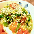 いつきママさん's cooksnap of when they made 冷奴★オクラ＆トマト＆大葉のっけ.