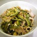 akikoshan's cooksnap of when they made ゴーヤと豚肉の炒めもの.