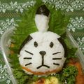 赤い電話's cooksnap of when they made にゃんまげ　　キャラ弁.