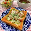 在宅勤務のおじさん's cooksnap of when they made ウインナーで★ピザトースト.