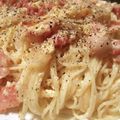 Pioka's cooksnap of when they made カルボ風そぼろパスタ.