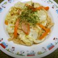 kemeta's cooksnap of when they made 我が家の焼きうどんソース味♪♪.
