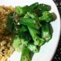 leciel boy's cooksnap of when they made 簡単.ブロッコリーとオクラのナムル風.