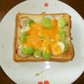 よちりん's cooksnap of when they made そら豆と◎竹輪◎の和なトースト♪.