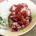 さるをさん's cooksnap of when they made 鶏モモ肉の１枚唐揚げたっぷり甘酢あんがけ.