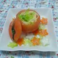 めみねこ's cooksnap of when they made ☆七夕に…丸ごとトマトサラスパサラダ☆.