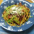 ＊こけむ＊'s cooksnap of when they made 簡単！ 豆苗とベーコンのパスタ☆.