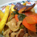 maruru-nn's cooksnap of when they made さつまいもと豚肉の黒ゴマ炒め♪.