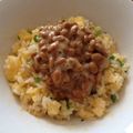 未来の栄養士's cooksnap of when they made 半熟卵＆納豆かけご飯★忙しい朝に最適！.