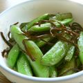 うめとろ's cooksnap of when they made *スナップえんどうの塩昆布和え*.