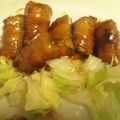 にこにこぽこ's cooksnap of when they made （にんじん+なす+豚バラ）X巻く＝おかず.