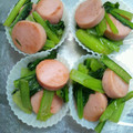 pori32's cooksnap of when they made お弁当に♪ソーセージと小松菜のバター炒め.