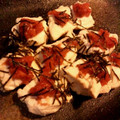 konbu0925's cooksnap of when they made 鶏肉ささみの酒蒸し★梅のりのせ.