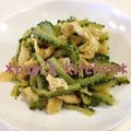 papikun's cooksnap of when they made ❉ゴーヤと油揚げの味噌和え❉.
