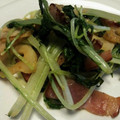 ☆かおりﾝｺﾞ☆'s cooksnap of when they made 蓮根と水菜のベーコン炒め(o^∀^o).
