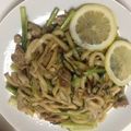 mamia0304's cooksnap of when they made レモンとオイスターソースの焼きうどん.