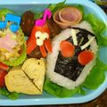 r♡a…mam's cooksnap of when they made 簡単♪仮面ライダーフォーゼおにぎり.