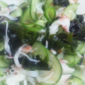 こんあや・Ｕ・'s cooksnap of when they made 簡単☆きゅうりとわかめの酢の物.