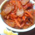 まるかば's cooksnap of when they made 玉ねぎとウインナーのケチャップ炒め♪.