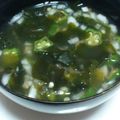 みーたろまま's cooksnap of when they made オクラとわかめの梅風味スープ.
