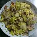 ききちろ's cooksnap of when they made キャベツと豚肉の卵とじ煮.