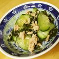ぽりぽり拓庵's cooksnap of when they made 即完食！キュウリとわかめとツナのあえ物.
