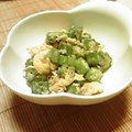 時花菜's cooksnap of when they made 超簡単！お弁当にも　オクラと卵の炒め物.