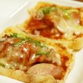 モーリーママ's cooksnap of when they made 簡単なのに絶品○油揚げキムチチーズピザ風.