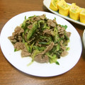 よちりん's cooksnap of when they made きゅうりとわかめと牛肉のごま炒め.
