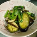 クリちゃん0309's cooksnap of when they made なすと小松菜としいたけのピリ辛炒め.